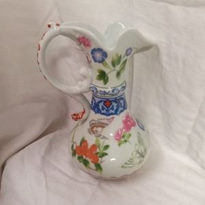 Vintage Amita Vase Rare Pattern Pitcher Floral  Ceramics 9"   #19